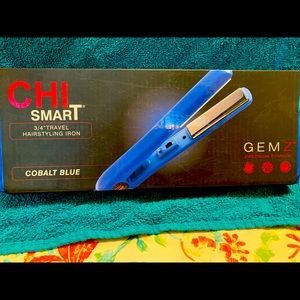 CHI straightener.  NIB Travel size.  Cobalt blue.